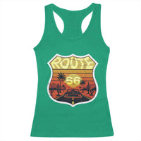 Retro Route Highway 66 Racerback Tank Top Vintage Americana Road Trip