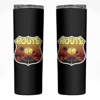 Retro Route Highway 66 Skinny Tumbler Vintage Americana Road Trip