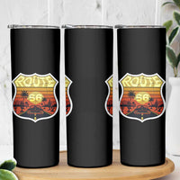 Retro Route Highway 66 Skinny Tumbler Vintage Americana Road Trip