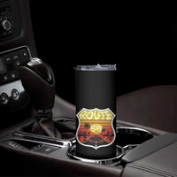 Retro Route Highway 66 Skinny Tumbler Vintage Americana Road Trip