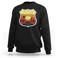 Retro Route Highway 66 Sweatshirt Vintage Americana Road Trip