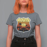 Retro Route Highway 66 T Shirt For Women Vintage Americana Road Trip