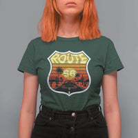 Retro Route Highway 66 T Shirt For Women Vintage Americana Road Trip
