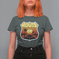 Retro Route Highway 66 T Shirt For Women Vintage Americana Road Trip