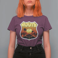 Retro Route Highway 66 T Shirt For Women Vintage Americana Road Trip