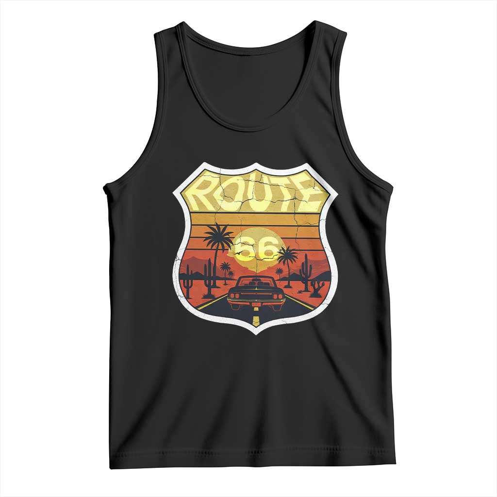 Retro Route Highway 66 Tank Top Vintage Americana Road Trip