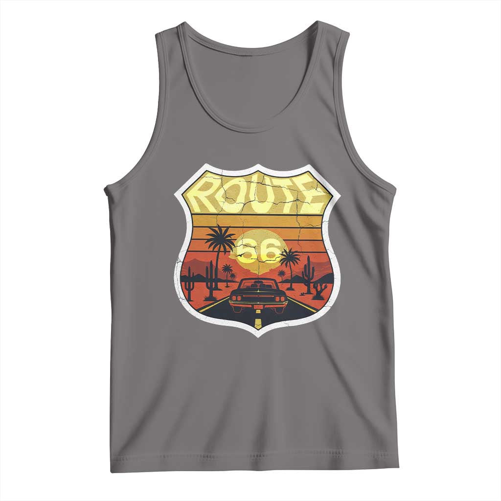 Retro Route Highway 66 Tank Top Vintage Americana Road Trip