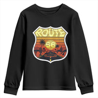 Retro Route Highway 66 Youth Sweatshirt Vintage Americana Road Trip