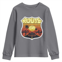 Retro Route Highway 66 Youth Sweatshirt Vintage Americana Road Trip