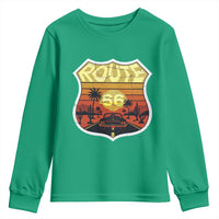 Retro Route Highway 66 Youth Sweatshirt Vintage Americana Road Trip