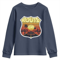 Retro Route Highway 66 Youth Sweatshirt Vintage Americana Road Trip