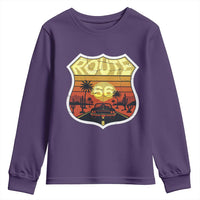 Retro Route Highway 66 Youth Sweatshirt Vintage Americana Road Trip