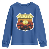 Retro Route Highway 66 Youth Sweatshirt Vintage Americana Road Trip