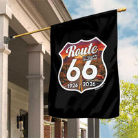 Route Highway 66 Centennial Garden Flag Vintage Distressed Americas Highway