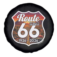Route Highway 66 Centennial Spare Tire Cover Vintage Distressed Americas Highway