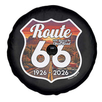 Route Highway 66 Centennial Spare Tire Cover Vintage Distressed Americas Highway