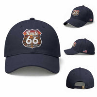 Route Highway 66 Centennial Baseball Cap Vintage Distressed Americas Highway