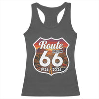 Route Highway 66 Centennial Racerback Tank Top Vintage Distressed Americas Highway