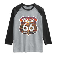 Route Highway 66 Centennial Raglan Shirt Vintage Distressed Americas Highway