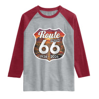 Route Highway 66 Centennial Raglan Shirt Vintage Distressed Americas Highway