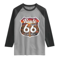 Route Highway 66 Centennial Raglan Shirt Vintage Distressed Americas Highway