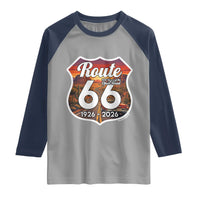 Route Highway 66 Centennial Raglan Shirt Vintage Distressed Americas Highway