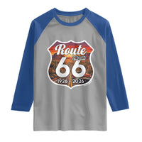 Route Highway 66 Centennial Raglan Shirt Vintage Distressed Americas Highway