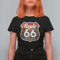 Route Highway 66 Centennial T Shirt For Women Vintage Distressed Americas Highway