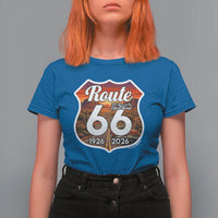 Route Highway 66 Centennial T Shirt For Women Vintage Distressed Americas Highway
