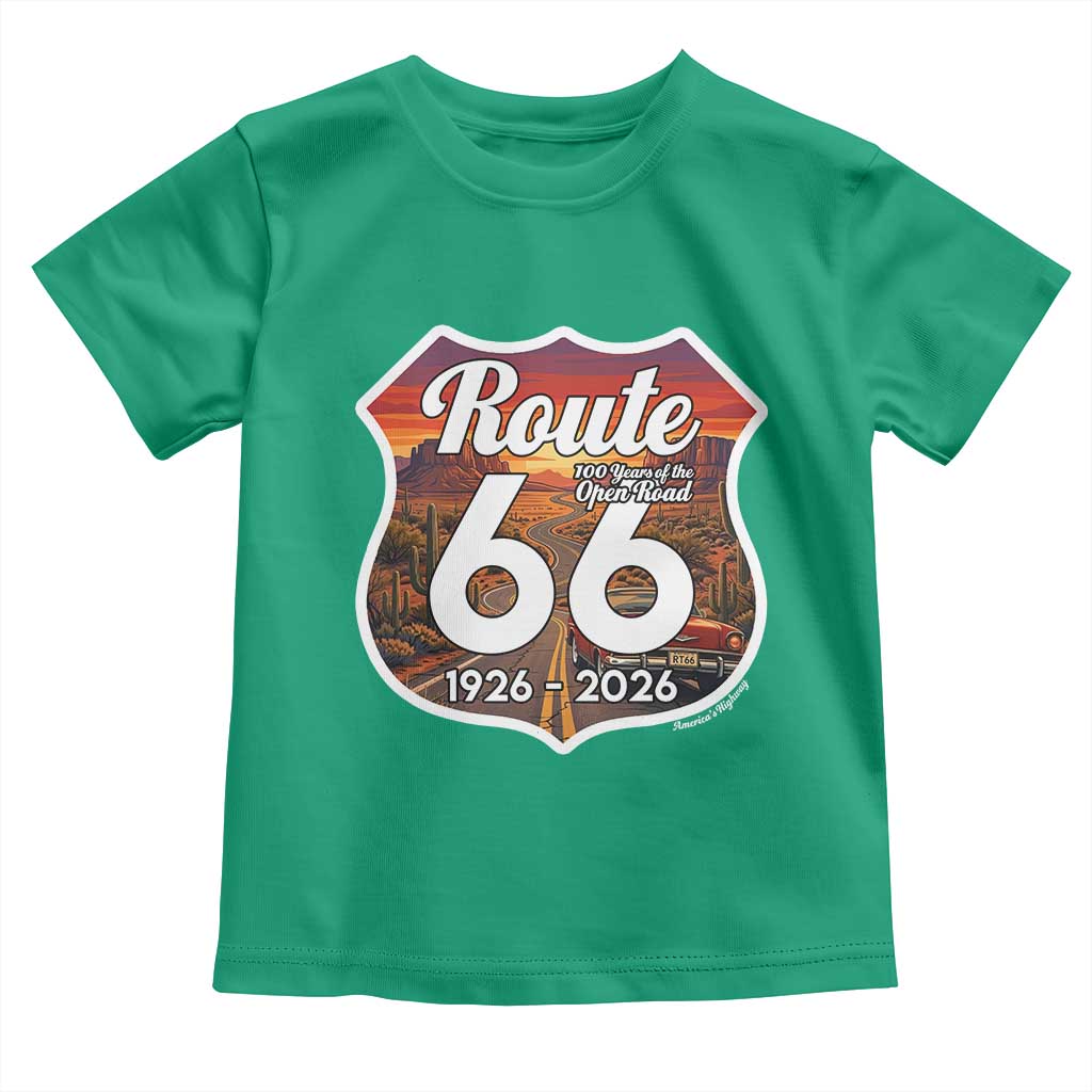 Route Highway 66 Centennial Toddler T Shirt Vintage Distressed Americas Highway