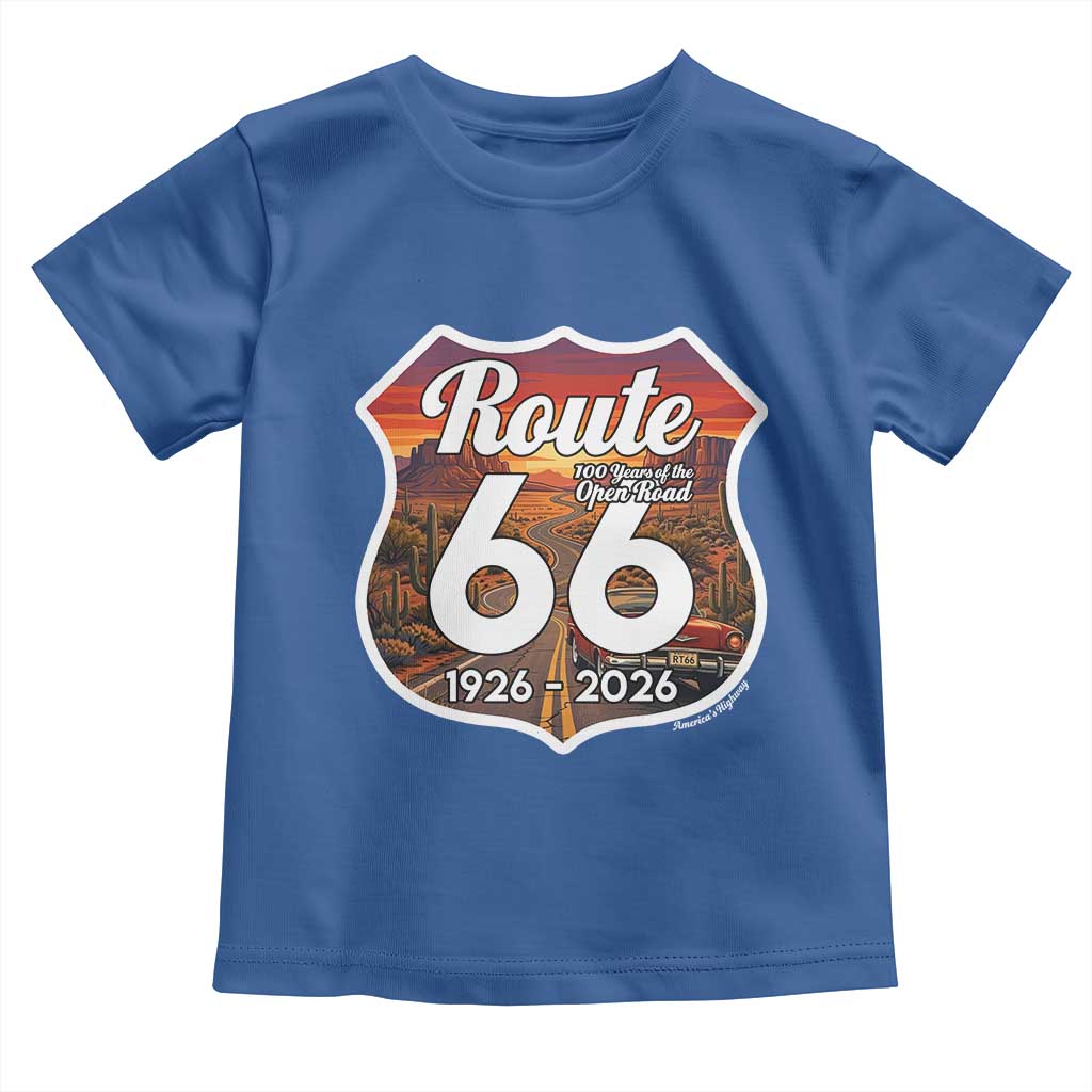 Route Highway 66 Centennial Toddler T Shirt Vintage Distressed Americas Highway