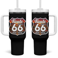 Route Highway 66 Centennial Tumbler With Handle Vintage Distressed Americas Highway