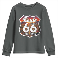 Route Highway 66 Centennial Youth Sweatshirt Vintage Distressed Americas Highway