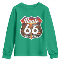 Route Highway 66 Centennial Youth Sweatshirt Vintage Distressed Americas Highway