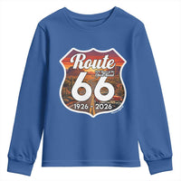 Route Highway 66 Centennial Youth Sweatshirt Vintage Distressed Americas Highway