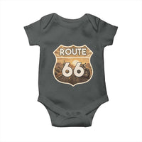 Vintage Motorcycle Road Trip Route Highway 66 Baby Onesie Open Road Adventure