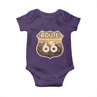 Vintage Motorcycle Road Trip Route Highway 66 Baby Onesie Open Road Adventure