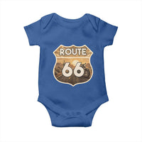 Vintage Motorcycle Road Trip Route Highway 66 Baby Onesie Open Road Adventure