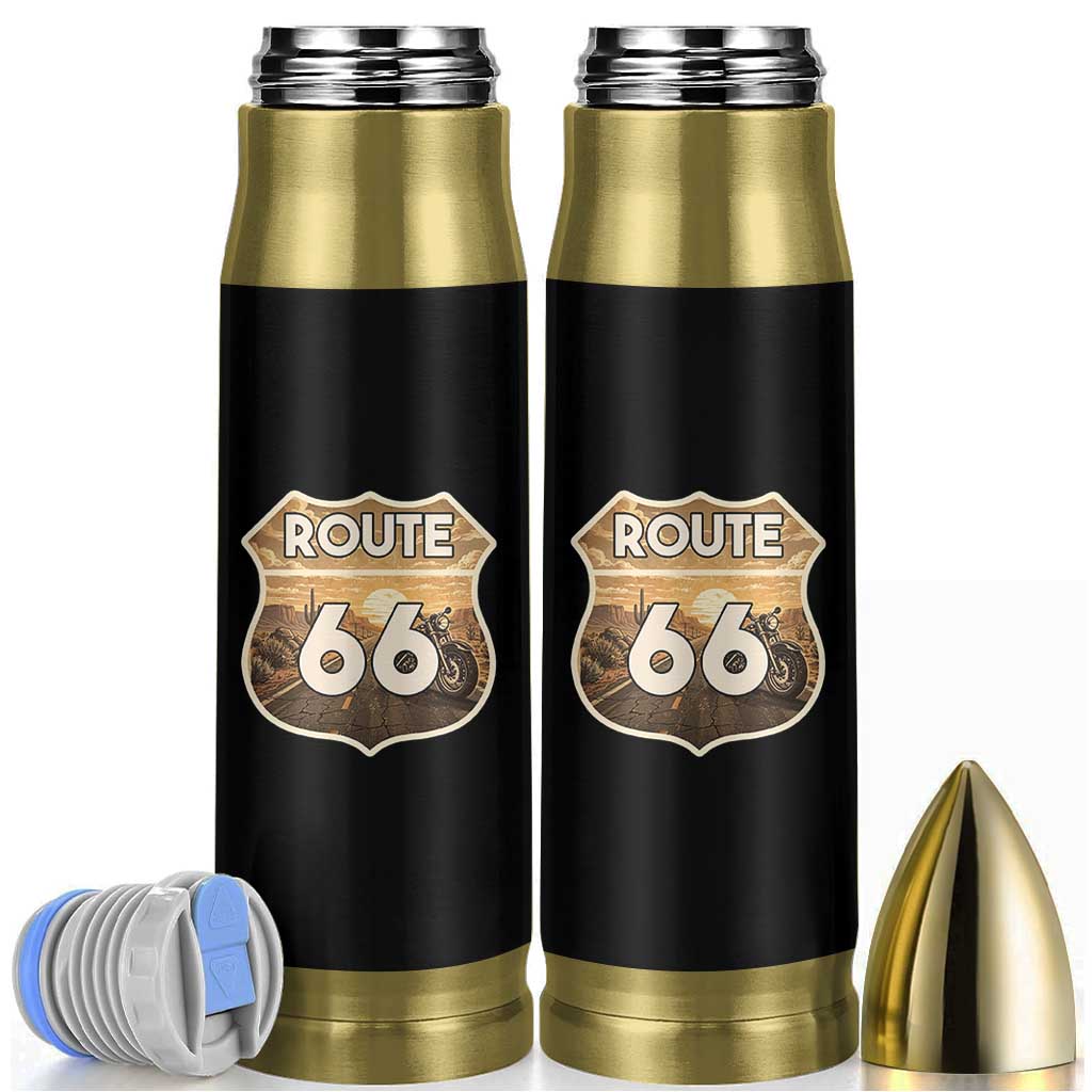 Vintage Motorcycle Road Trip Route Highway 66 Bullet Tumbler Open Road Adventure