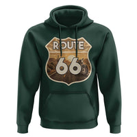 Vintage Motorcycle Road Trip Route Highway 66 Hoodie Open Road Adventure