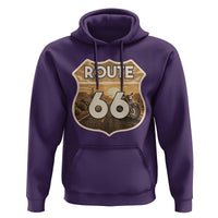 Vintage Motorcycle Road Trip Route Highway 66 Hoodie Open Road Adventure