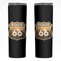 Vintage Motorcycle Road Trip Route Highway 66 Skinny Tumbler Open Road Adventure