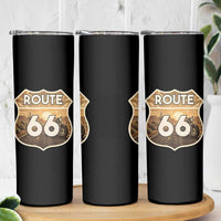 Vintage Motorcycle Road Trip Route Highway 66 Skinny Tumbler Open Road Adventure