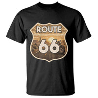Vintage Motorcycle Road Trip Route Highway 66 T Shirt Open Road Adventure