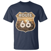Vintage Motorcycle Road Trip Route Highway 66 T Shirt Open Road Adventure