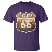 Vintage Motorcycle Road Trip Route Highway 66 T Shirt Open Road Adventure