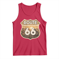 Vintage Motorcycle Road Trip Route Highway 66 Tank Top Open Road Adventure