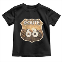 Vintage Motorcycle Road Trip Route Highway 66 Toddler T Shirt Open Road Adventure