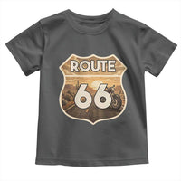 Vintage Motorcycle Road Trip Route Highway 66 Toddler T Shirt Open Road Adventure