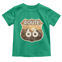 Vintage Motorcycle Road Trip Route Highway 66 Toddler T Shirt Open Road Adventure